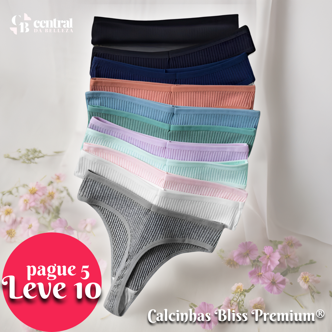 [Promoção Relâmpago - Pague 5 Leve 10] Calcinhas Bliss Premium® - FRETE GRÁTIS