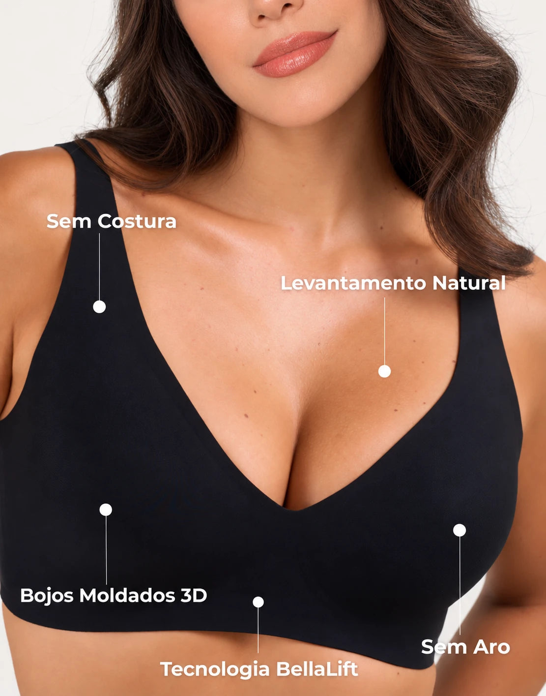 Sutiã BellaLift™ — Sutiã Push-Up Sem Aro e Sem Costura