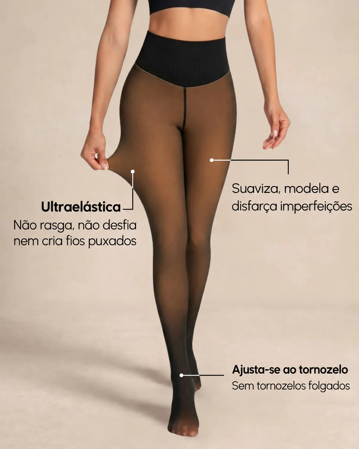Meia-Calça Térmica | Liora - Efeito Transparente