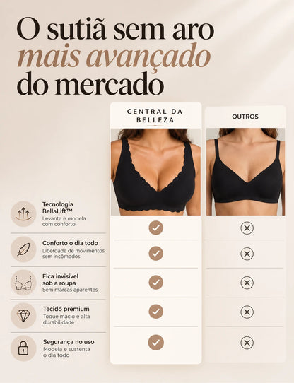 Sutiã BellaLift Ondas™ — Sustentação, Efeito Push-Up e Conforto Sem Aro